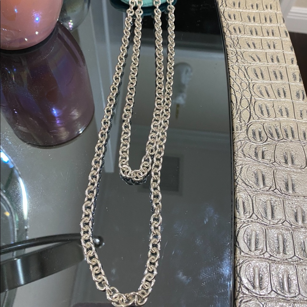 Tiffany Co. double chain necklace 925 silver